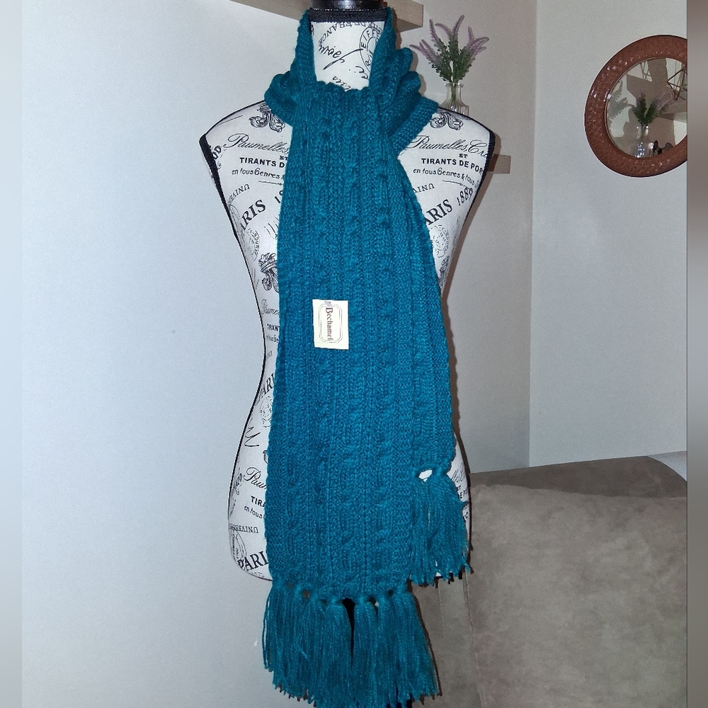 Bechamel Deep Teal Knit Scarf